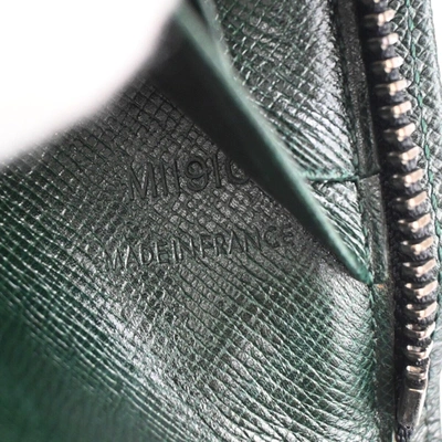 Pre-owned Louis Vuitton Organizer Green Leather Wallet  ()