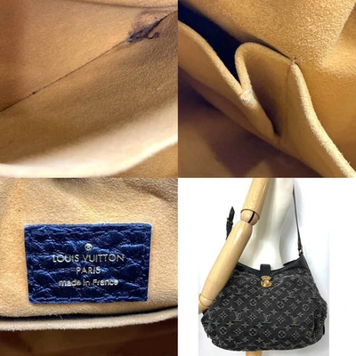 Pre-owned Louis Vuitton Xs Black Denim - Jeans Shopper Bag ()