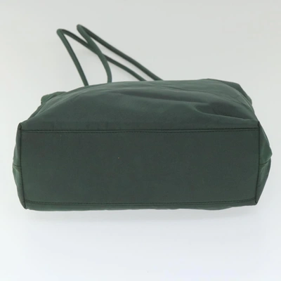 Shop Prada Cabas Green Synthetic Shoulder Bag ()