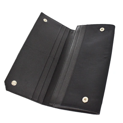 Shop Prada Re-nylon Black Synthetic Wallet  ()