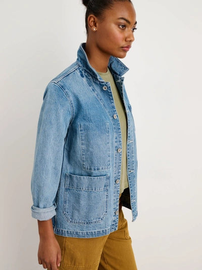 Shop Alex Mill Britt Work Jacket In Denim In Vintage Wash