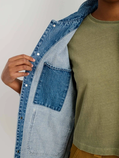 Shop Alex Mill Britt Work Jacket In Denim In Vintage Wash