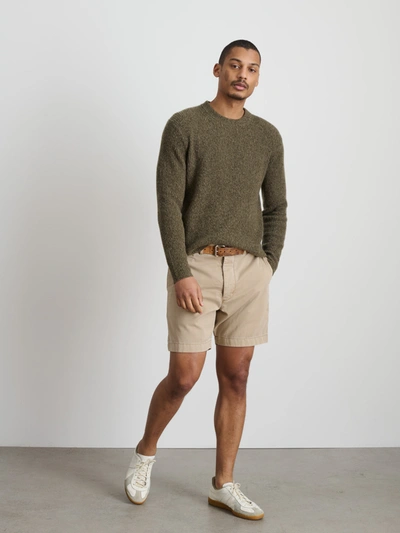 Shop Alex Mill Flat Front Short In Vintage Washed Chino In Faded Khaki