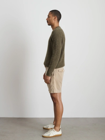 Shop Alex Mill Flat Front Short In Vintage Washed Chino In Faded Khaki