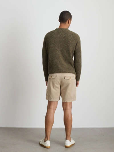 Shop Alex Mill Flat Front Short In Vintage Washed Chino In Faded Khaki