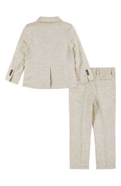 Shop Andy & Evan Kids' Textured Suit In Beige