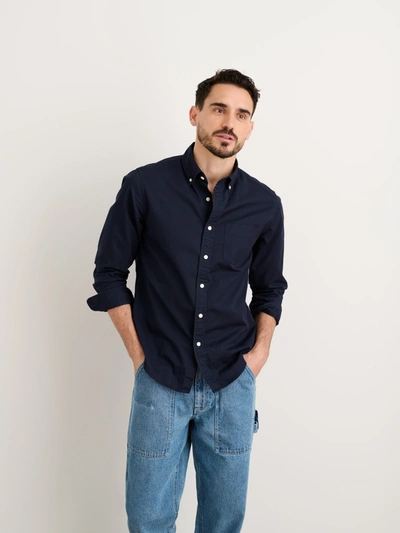 Shop Alex Mill Mill Shirt In Paper Poplin In Dark Navy