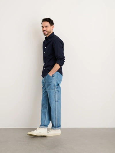 Alex Mill Mill Shirt In Paper Poplin In Dark Navy