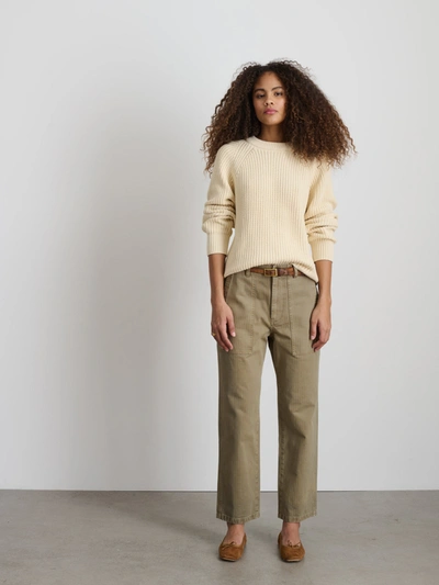 Alex Mill Neil Pant In Herringbone In Vintage Olive