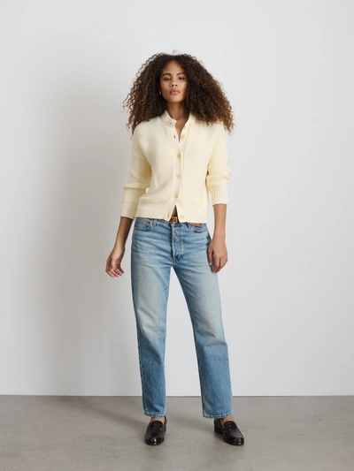 Shop Alex Mill Nico Cardigan In Cotton In Ivory