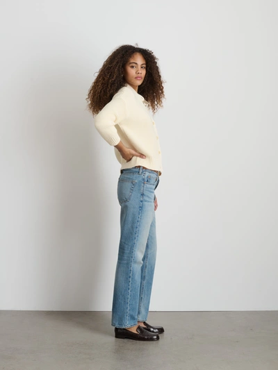 Shop Alex Mill Nico Cardigan In Cotton In Ivory
