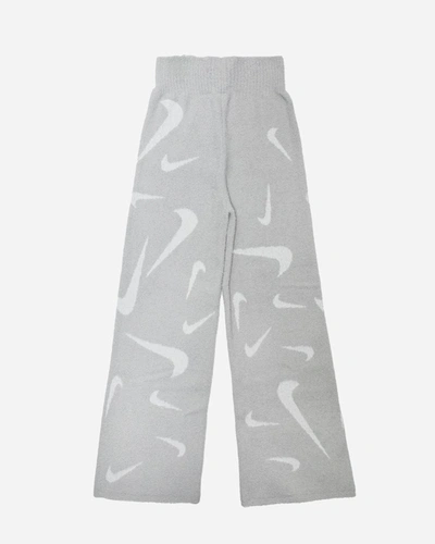 Shop Nike Phoenix Cozy Bouclé Women&#39;s High-waisted Wide-leg Knit Pants In Grey