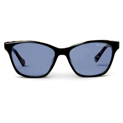 Bruno Magli Cat Eye Sunglass In Pink Acetate In Black