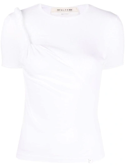 Shop Alyx 1017 1017  9sm 9sm Asymmetric Twist White T-shirt