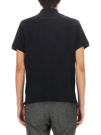 Ami Alexandre Mattiussi Ami Paris Ami Paris De Coeur Cotton Plo Shirt In Black