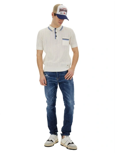 Shop Dsquared2 Knitted Polo. In Multicolour