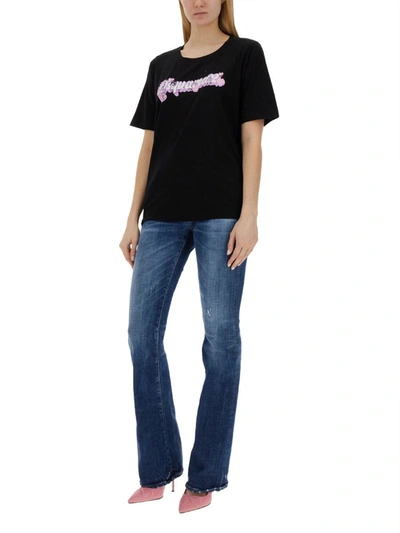 Shop Dsquared2 T-shirt With Logo In Black