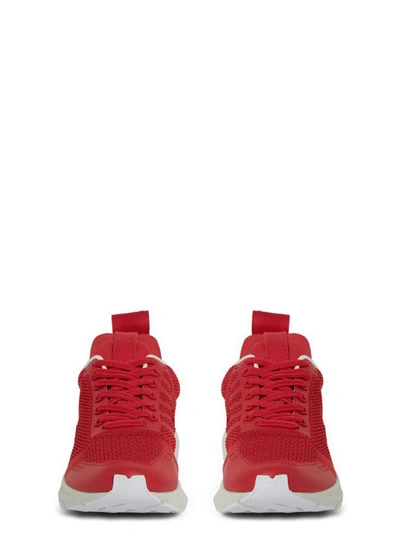 Shop Rick Owens X Veja Runner Style V-knit Low-top Sneakers In Red