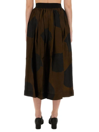 Shop Uma Wang "gillian" Skirt In Brown