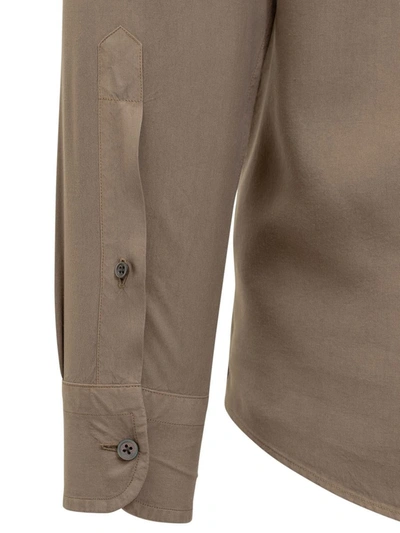 Shop Zegna Silk Shirt In Green