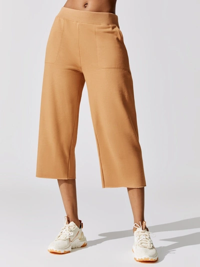 Shop Nike Yoga Luxe Women's Cropped Fleece Pants In Praline,shimmer