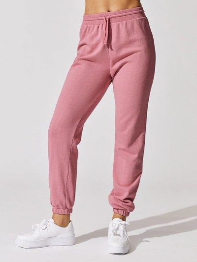 Shop Lna Summer Terry Sweatpant In Heather Pink