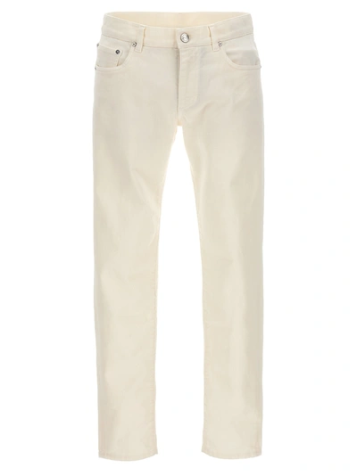 Shop Etro Tone-on-tone Logo Jeans In White