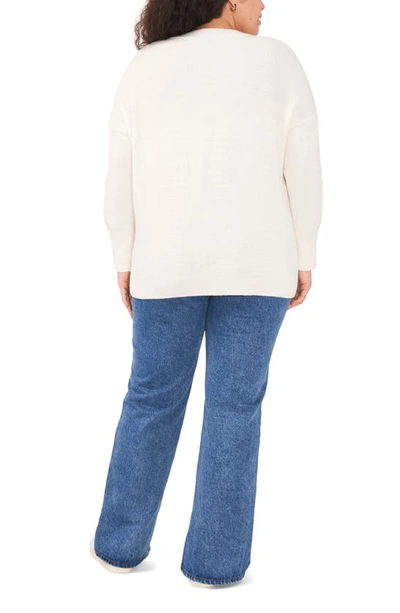 Shop Vince Camuto Crewneck Sweater In Antiq White