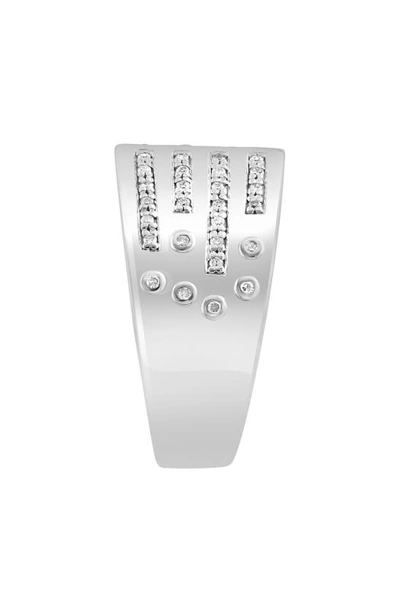 Shop Effy Sterling Silver Pavé Diamond Ring
