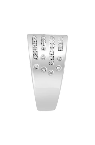 Effy Sterling Silver Pavé Diamond Ring In Silver
