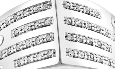 Effy Sterling Silver Pavé Diamond Ring In Silver