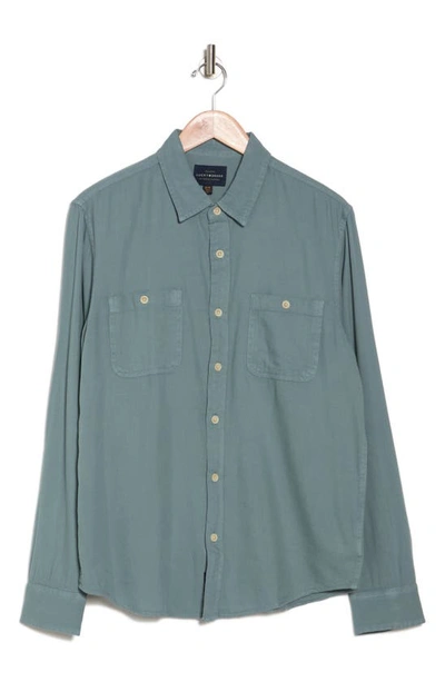 Shop Lucky Brand Mason Workwear Button-up Shirt In Vintage Jade