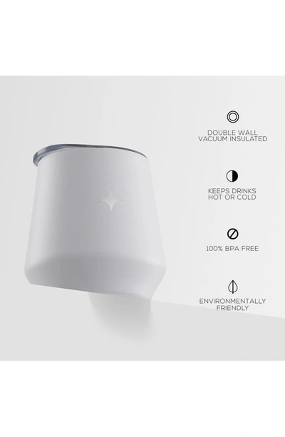 Joyjolt Stainless Steel Cocktail Shaker & Travel Cup Set In White