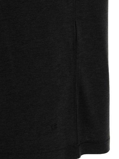 Shop Tom Ford Cotton Lyocell T-shirt Black