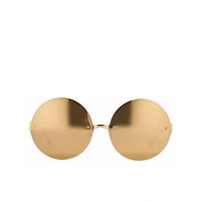 Shop Linda Farrow Luxe Sunglasses In Gold