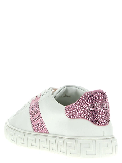 Shop Versace Greca Sneakers Pink