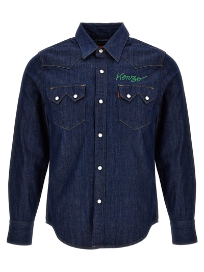 Shop Kenzo X Levi Strauss & Co. Shirt Shirt, Blouse Blue