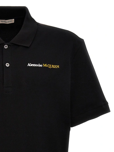 Shop Alexander Mcqueen Logo  Shirt Polo Black