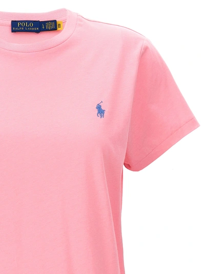 Shop Polo Ralph Lauren Logo Embroidery T-shirt Pink