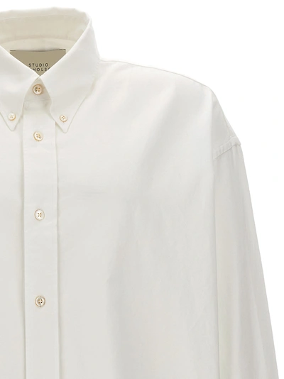 Shop Studio Nicholson Logo Shirt Shirt, Blouse White