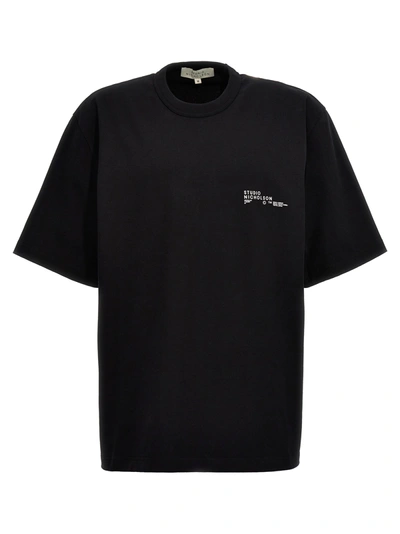 Shop Studio Nicholson Logo T-shirt Black