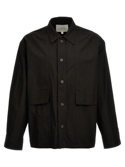 Shop Studio Nicholson Military Shirt, Blouse Black