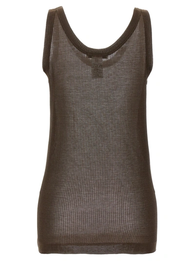 Shop Lemaire Seamless Rib Tops Brown