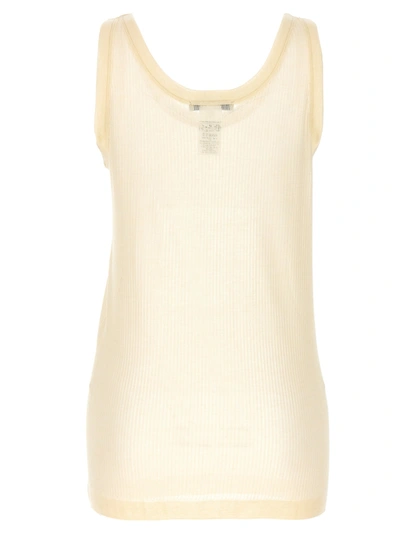 Shop Lemaire Seamless Rib Tops White