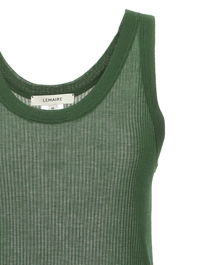 Shop Lemaire Seamless Rib Tops Green
