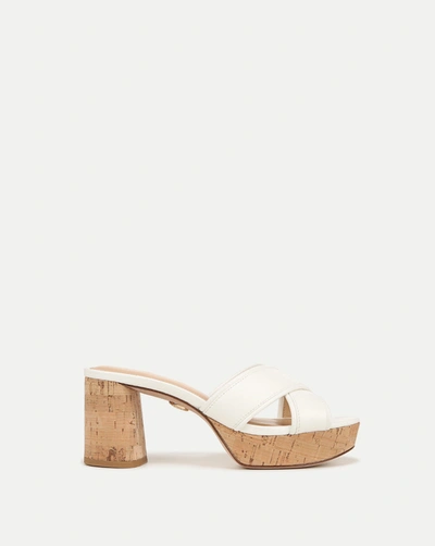 Shop Veronica Beard Dory Block-heel Sandal In Coconut