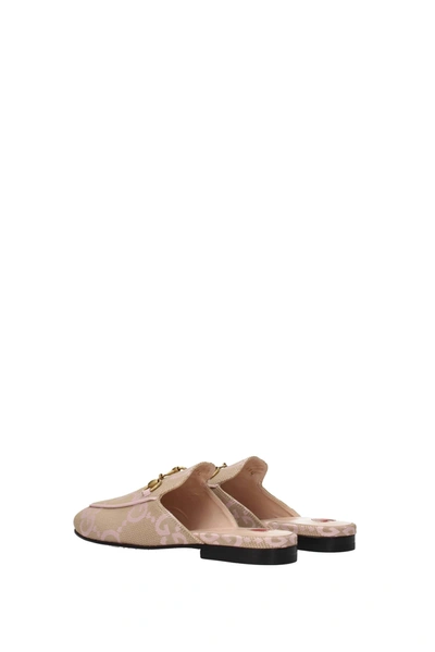 Shop Gucci Slippers And Clogs Princetown Fabric Beige Soft Pink