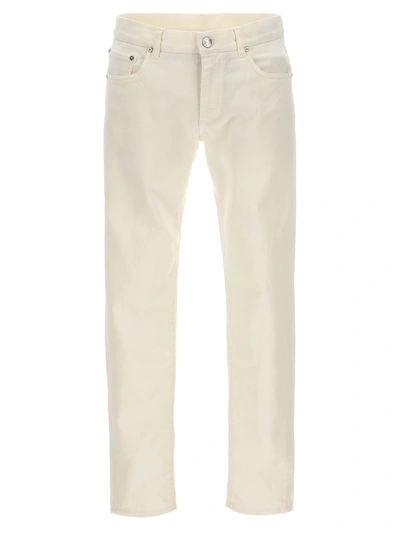 Shop Etro Tone-on-tone Logo Jeans White