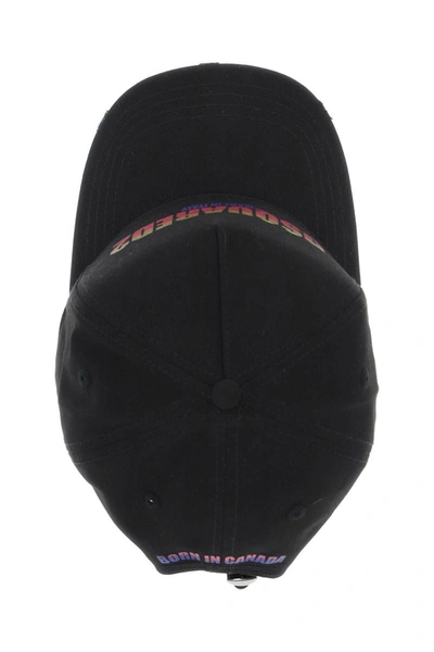 Shop Dsquared2 "baseball Cap With Gradient Logo In Black