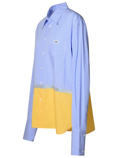 Shop Gcds Multicolor Cotton Blend Shirt In Blue